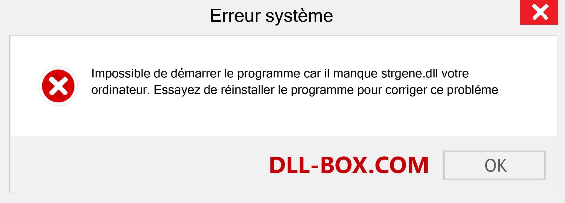 Le fichier strgene.dll est manquant ?. Télécharger pour Windows 7, 8, 10 - Correction de l'erreur manquante strgene dll sur Windows, photos, images